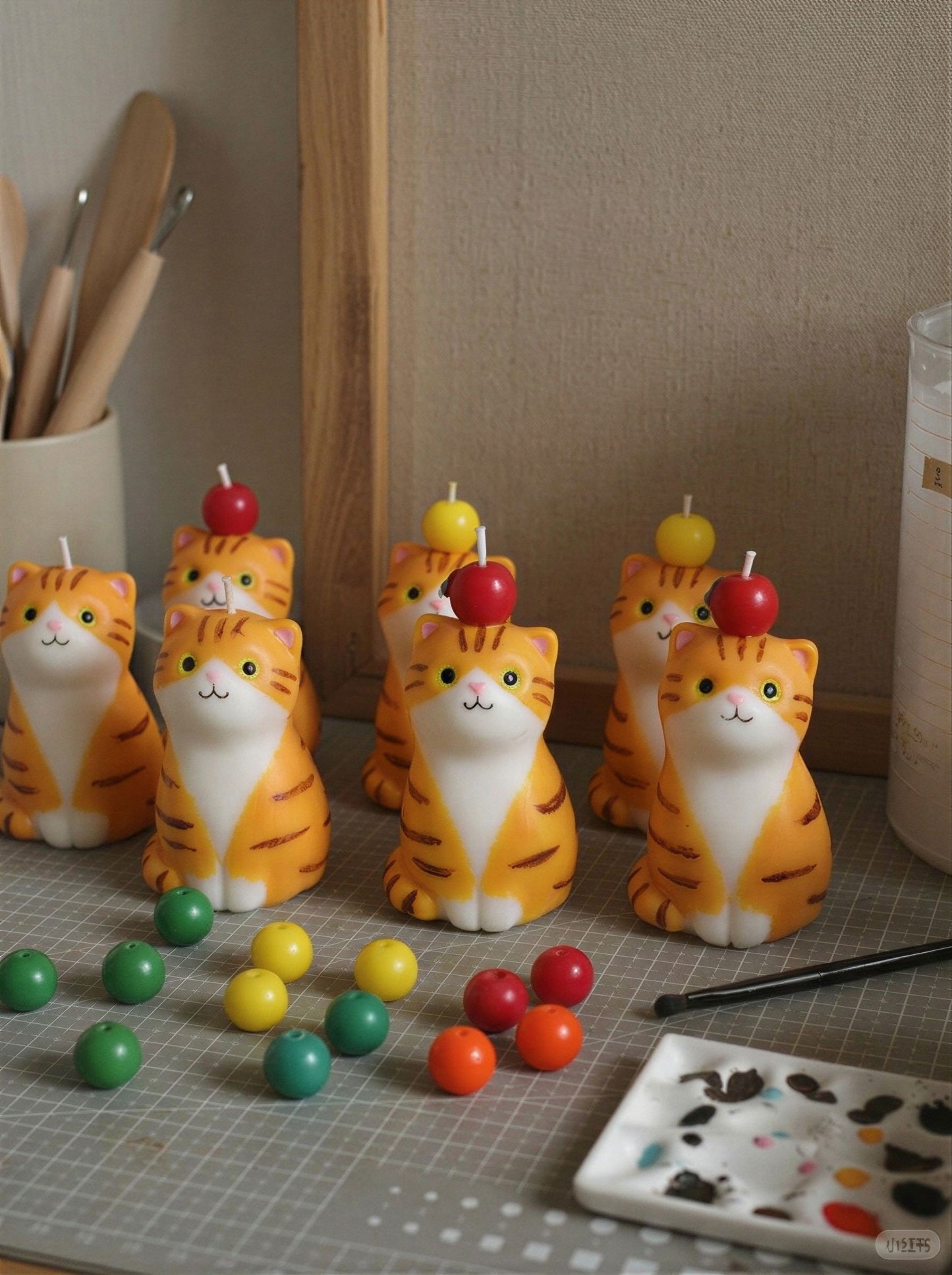 Orange Tabby Cat Candle 133g/4.7oz · Garden — Handmade Calming Candle