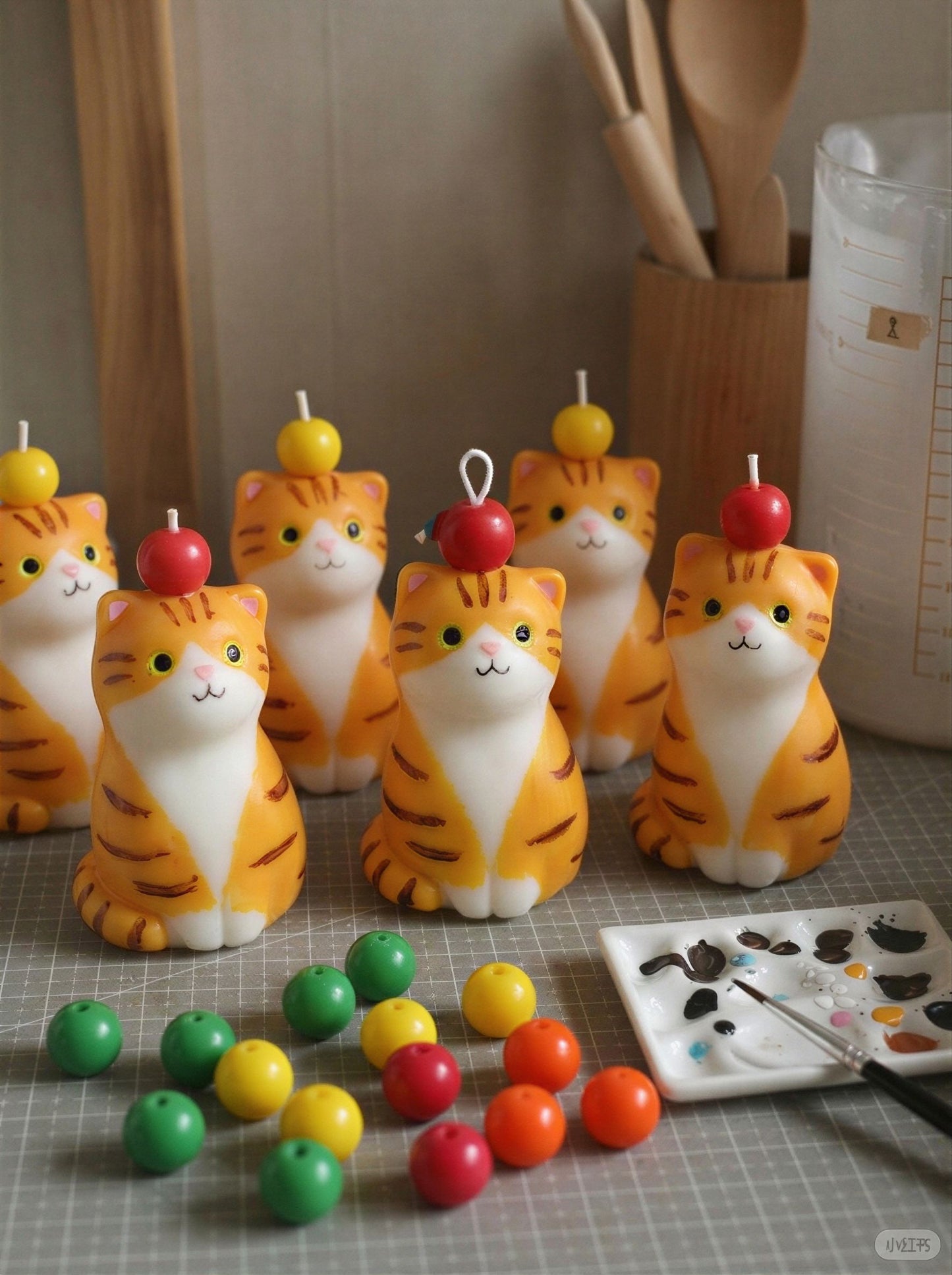 Orange Tabby Cat Candle 133g/4.7oz · Garden — Handmade Calming Candle