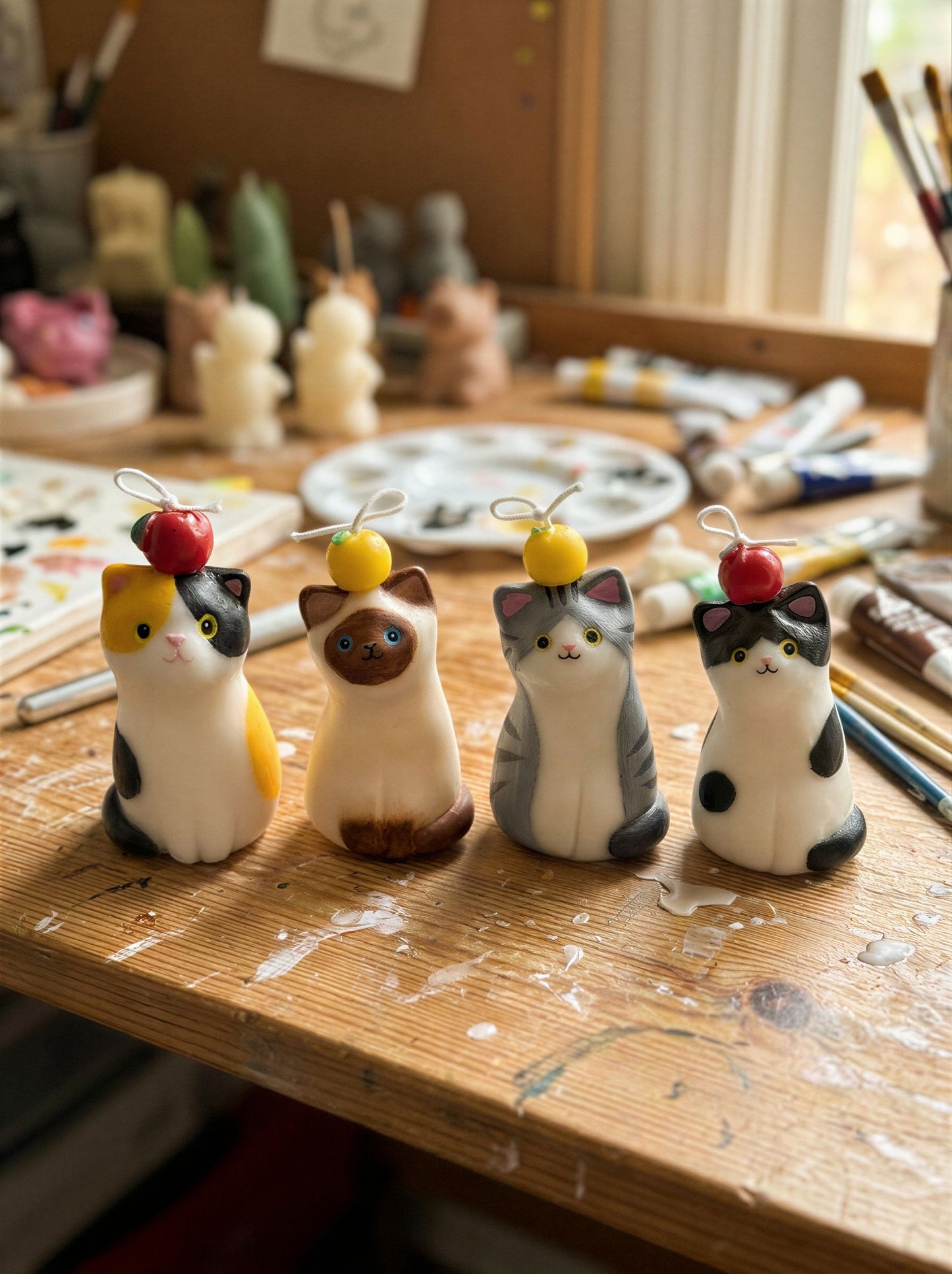 Siamese Cat Candle 95g/3.35oz · Tuberose — Handmade Calming Candle