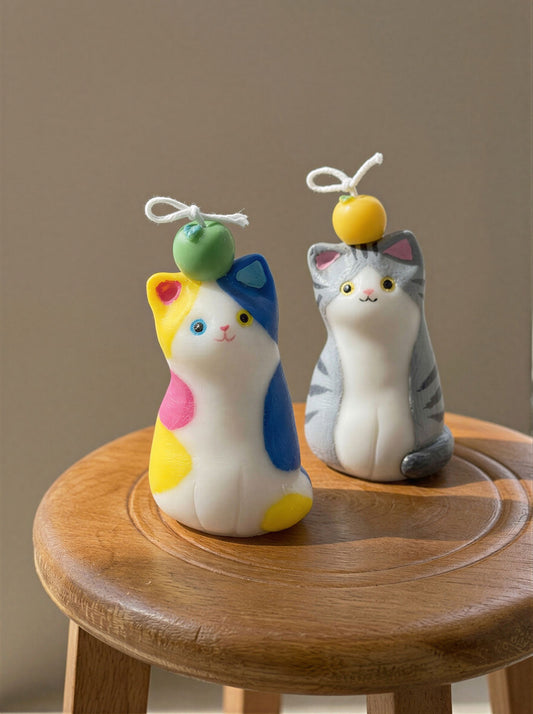 Calico Cat Candle 95g/3.35oz · Gardenia — Handmade Calming Candle
