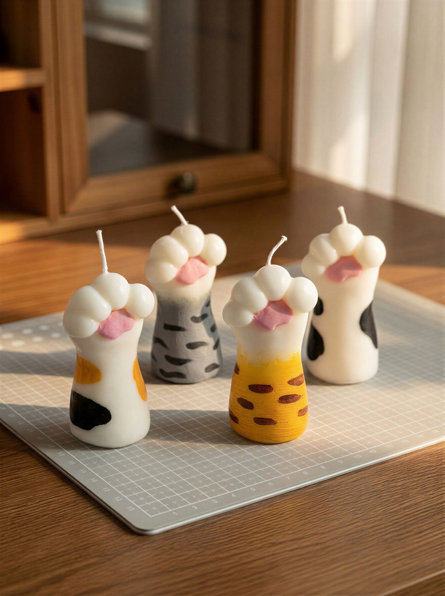 American Shorthair Paw Candle 100g/3.53oz · Beach Walk — Handmade Calming Candle