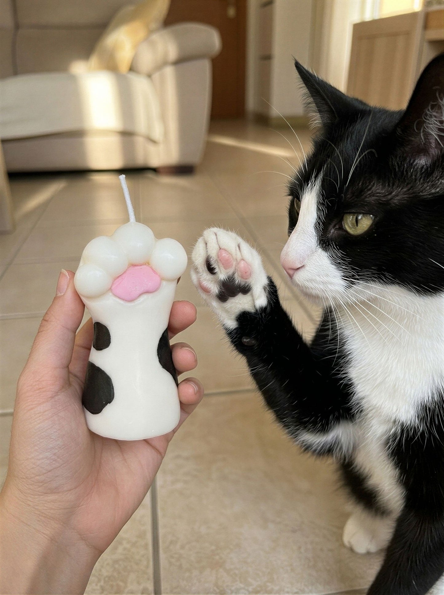 Cow Cat Paw Candle 100g/3.53oz · Jade Dragon Tea — Handmade Calming Candle