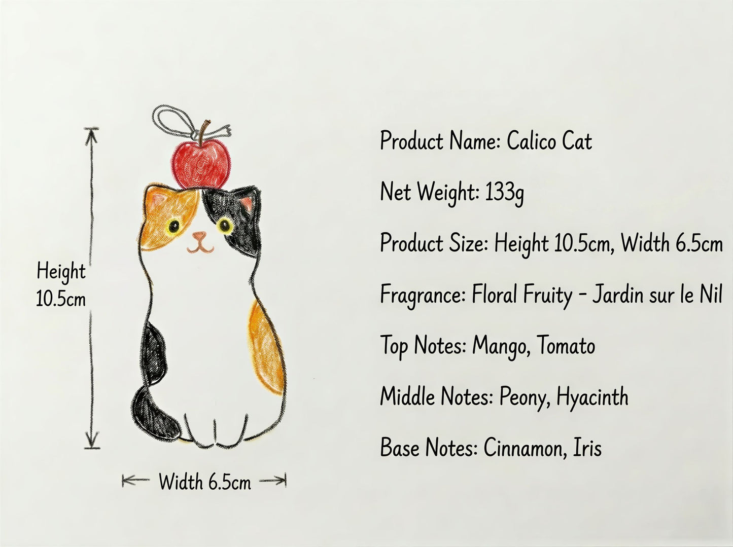 Calico Cat Candle 133g/4.7oz · Nile — Handmade Calming Candle